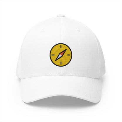 Compass Emoji White Cap – Premium by Capmoji