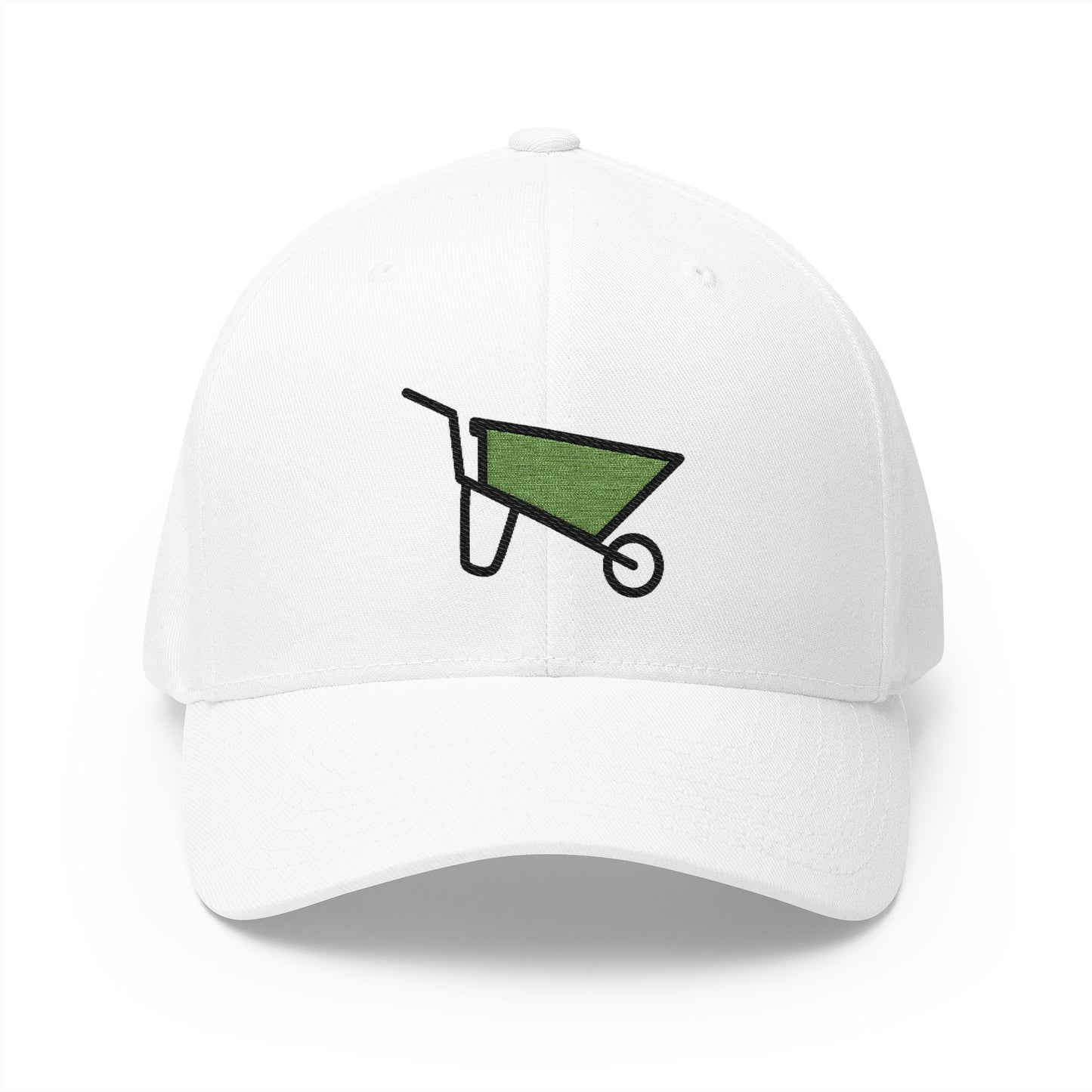 Wheelbarrow Emoji White Cap – Premium by Capmoji