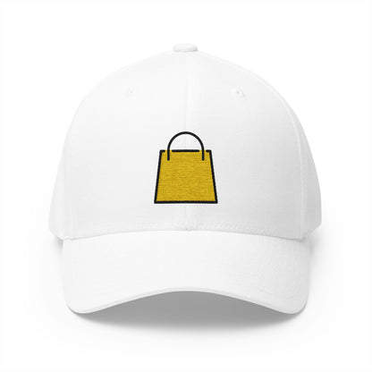 Shopping Bags Emoji White Cap – Premium by Capmoji