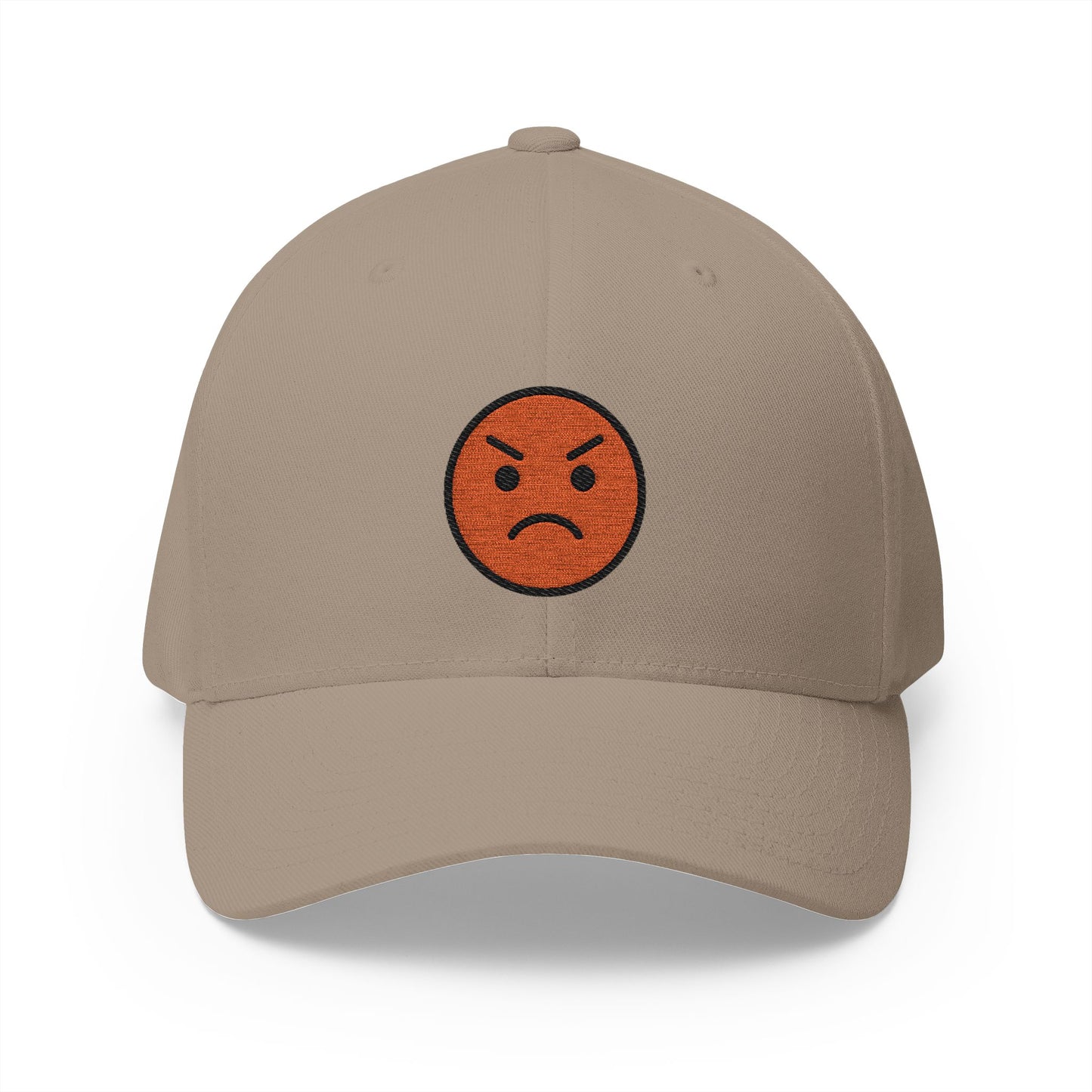 Enraged Face Emoji Khaki Cap – Premium by Capmoji