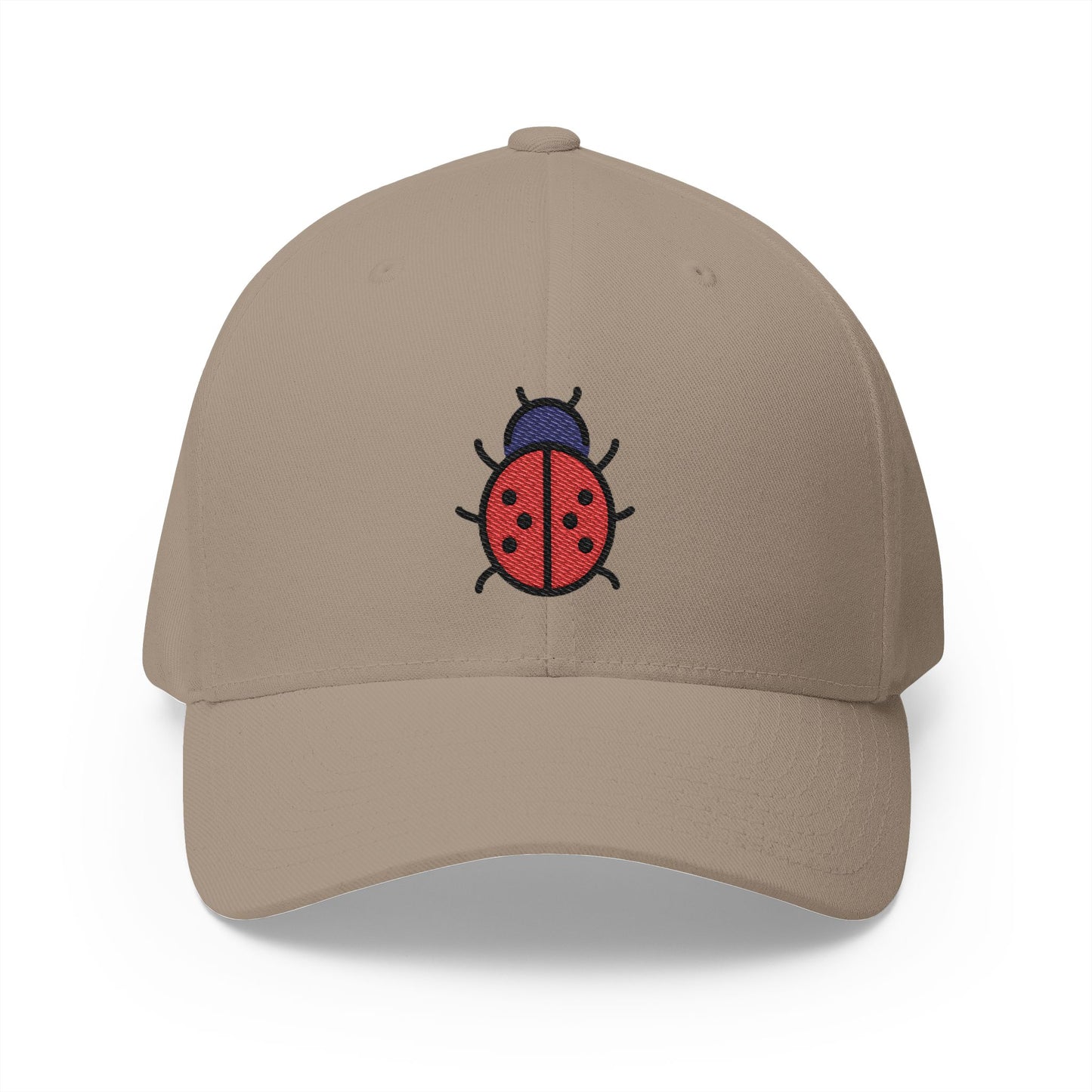 Lady Beetle Emoji Khaki Cap – Premium by Capmoji