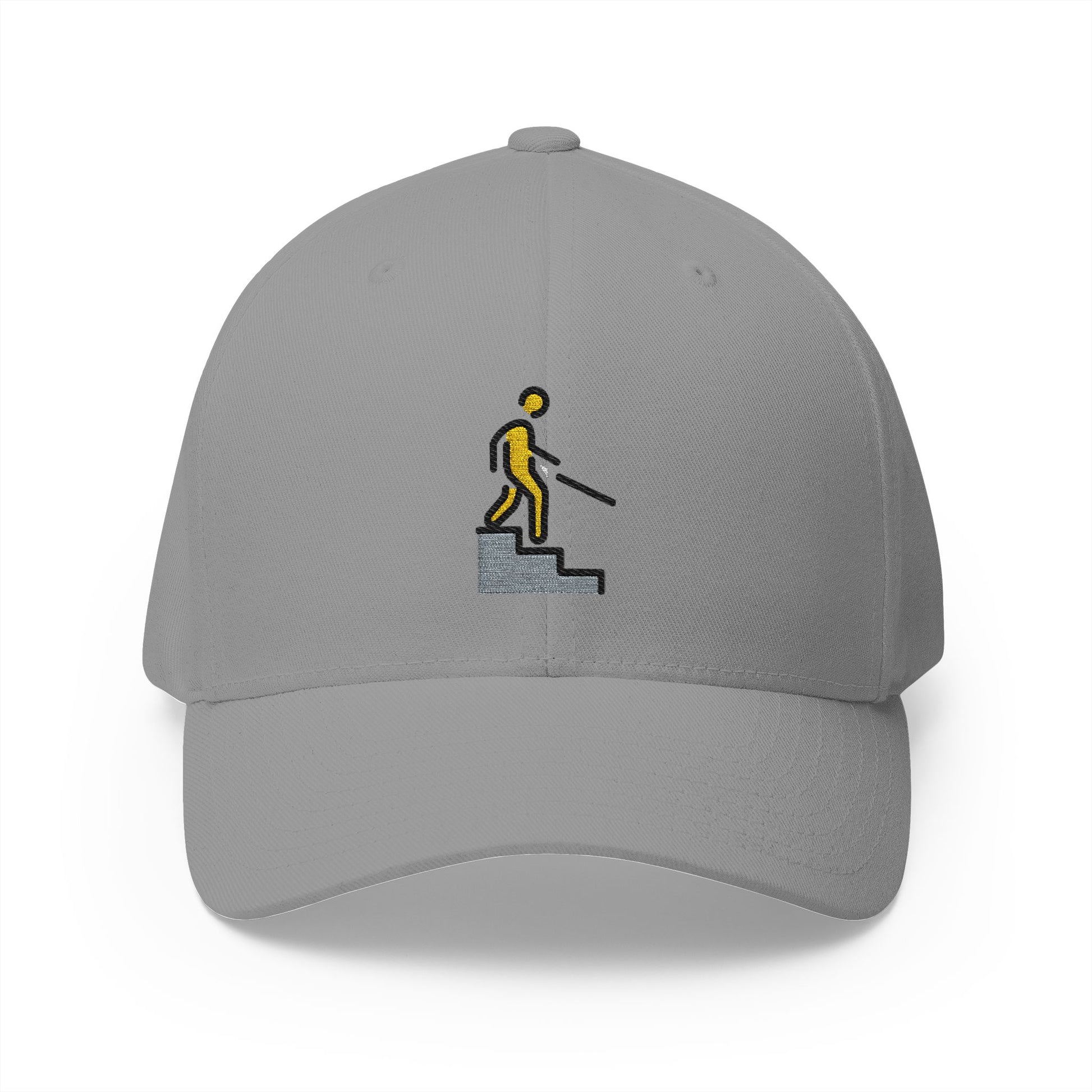 Evacuate Downstairs Emoji Grey Cap – Premium by Capmoji