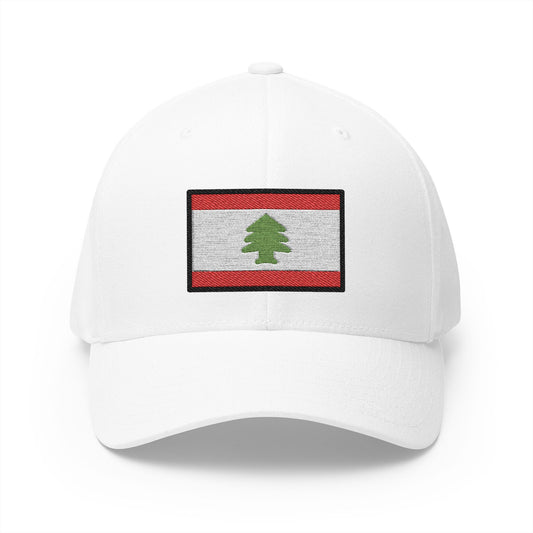 Flag: Lebanon Emoji White Cap – Premium by Capmoji