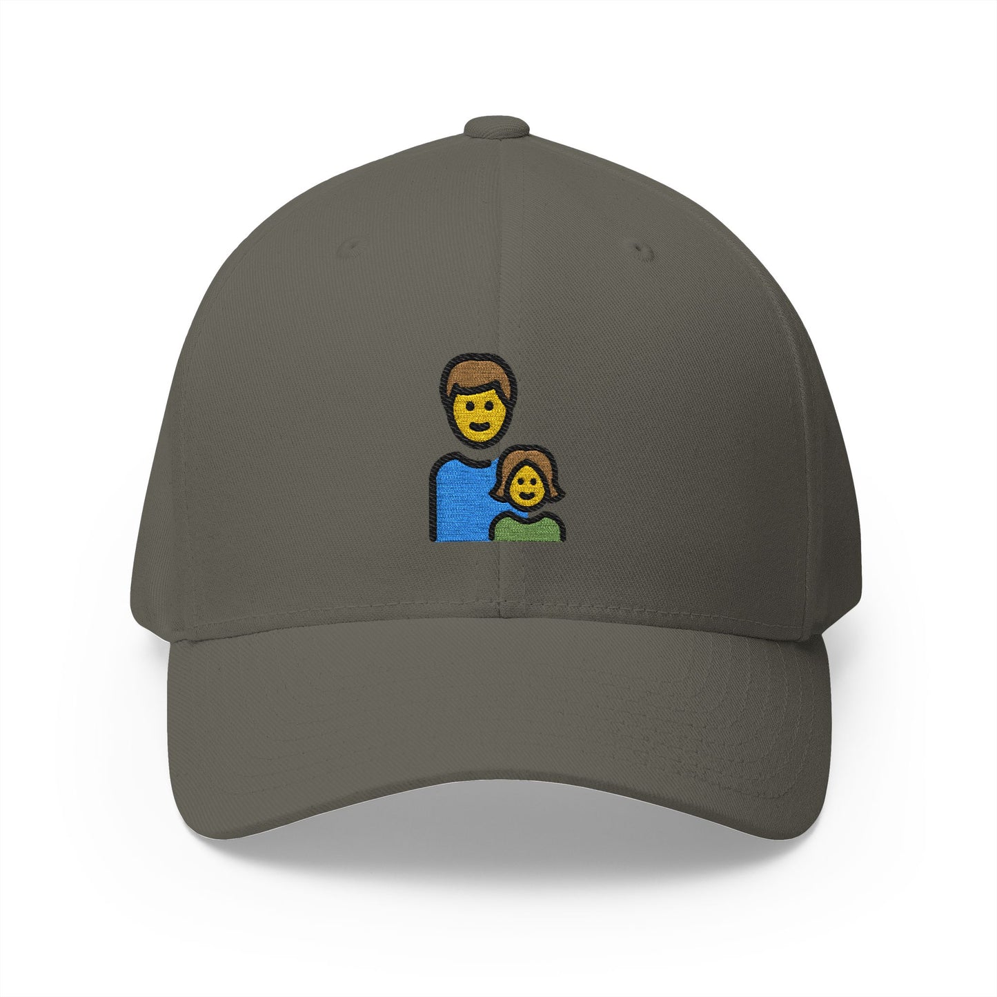 Family: Man, Girl Emoji Olive Cap – Premium by Capmoji