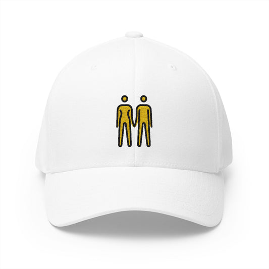 Woman And Man Holding Hands Emoji White Cap – Premium by Capmoji