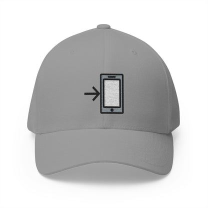 Mobile Phone With Arrow Emoji Grey Cap – Premium by Capmoji
