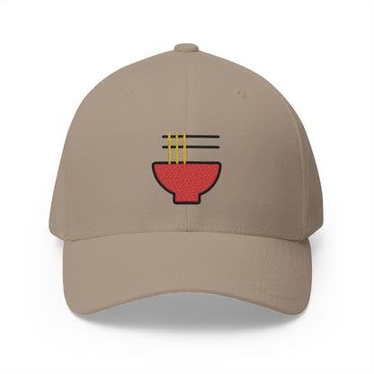 Steaming Bowl Emoji Khaki Cap – Premium by Capmoji