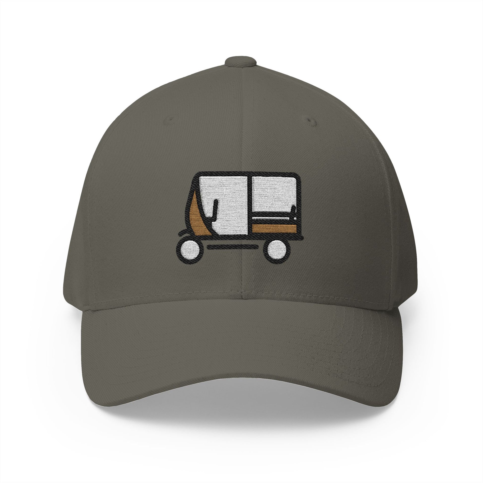 Auto Rickshaw Emoji Olive Cap – Premium by Capmoji