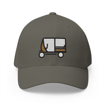 Auto Rickshaw Emoji Olive Cap – Premium by Capmoji