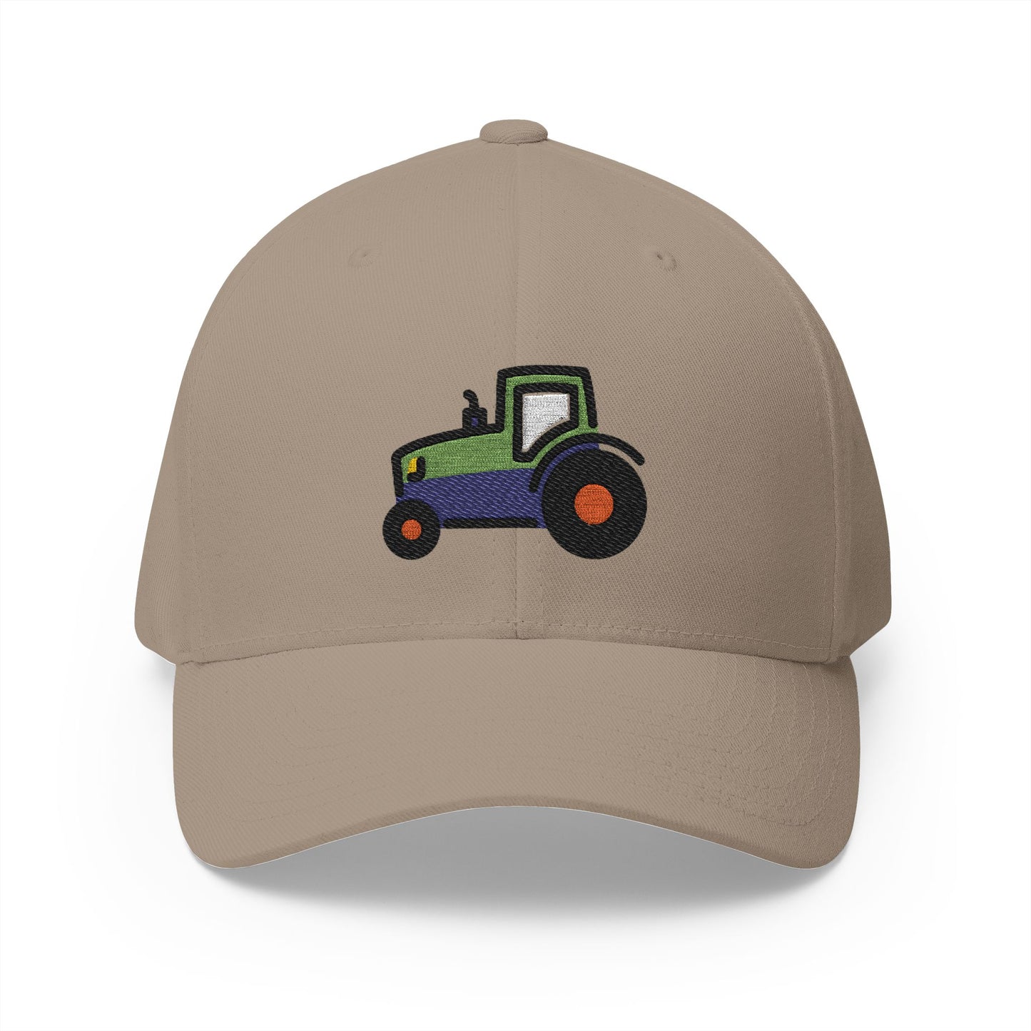 Tractor Emoji Khaki Cap – Premium by Capmoji
