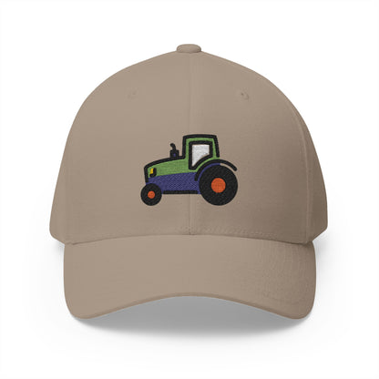 Tractor Emoji Khaki Cap – Premium by Capmoji