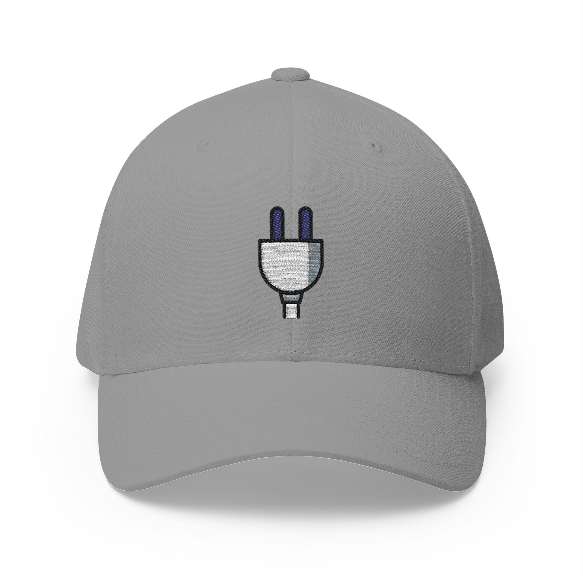 Electric Plug Emoji Grey Cap – Premium by Capmoji