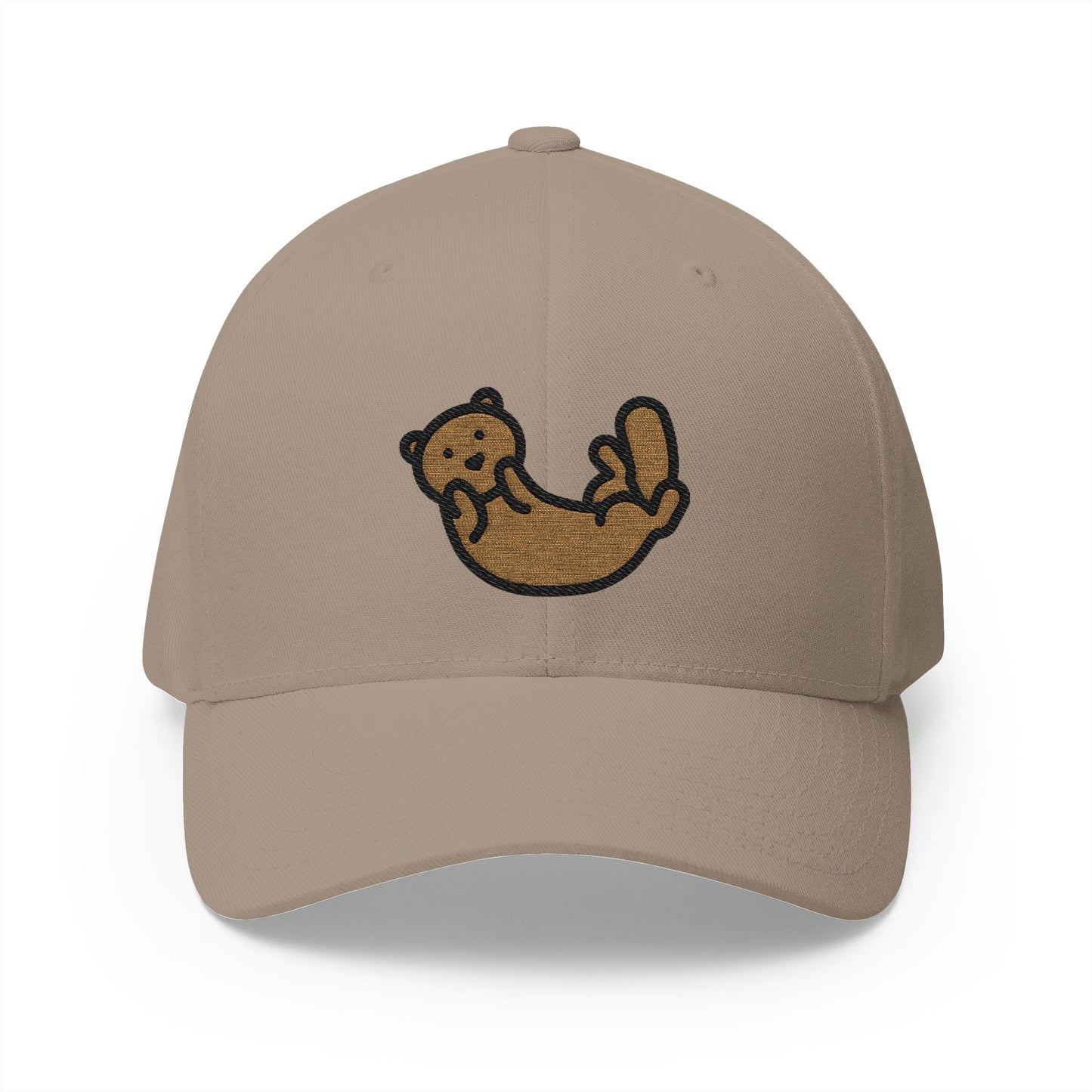 Otter Emoji Khaki Cap – Premium by Capmoji