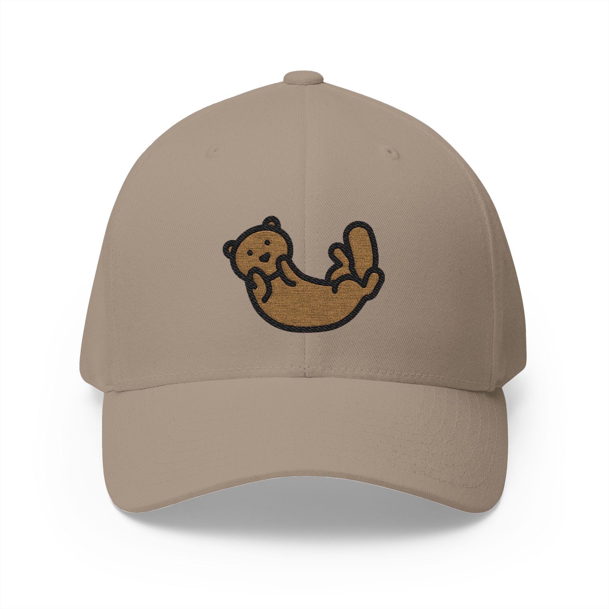 Otter Emoji Khaki Cap – Premium by Capmoji