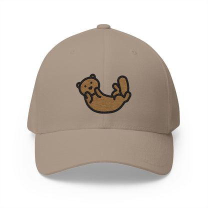 Otter Emoji Khaki Cap – Premium by Capmoji