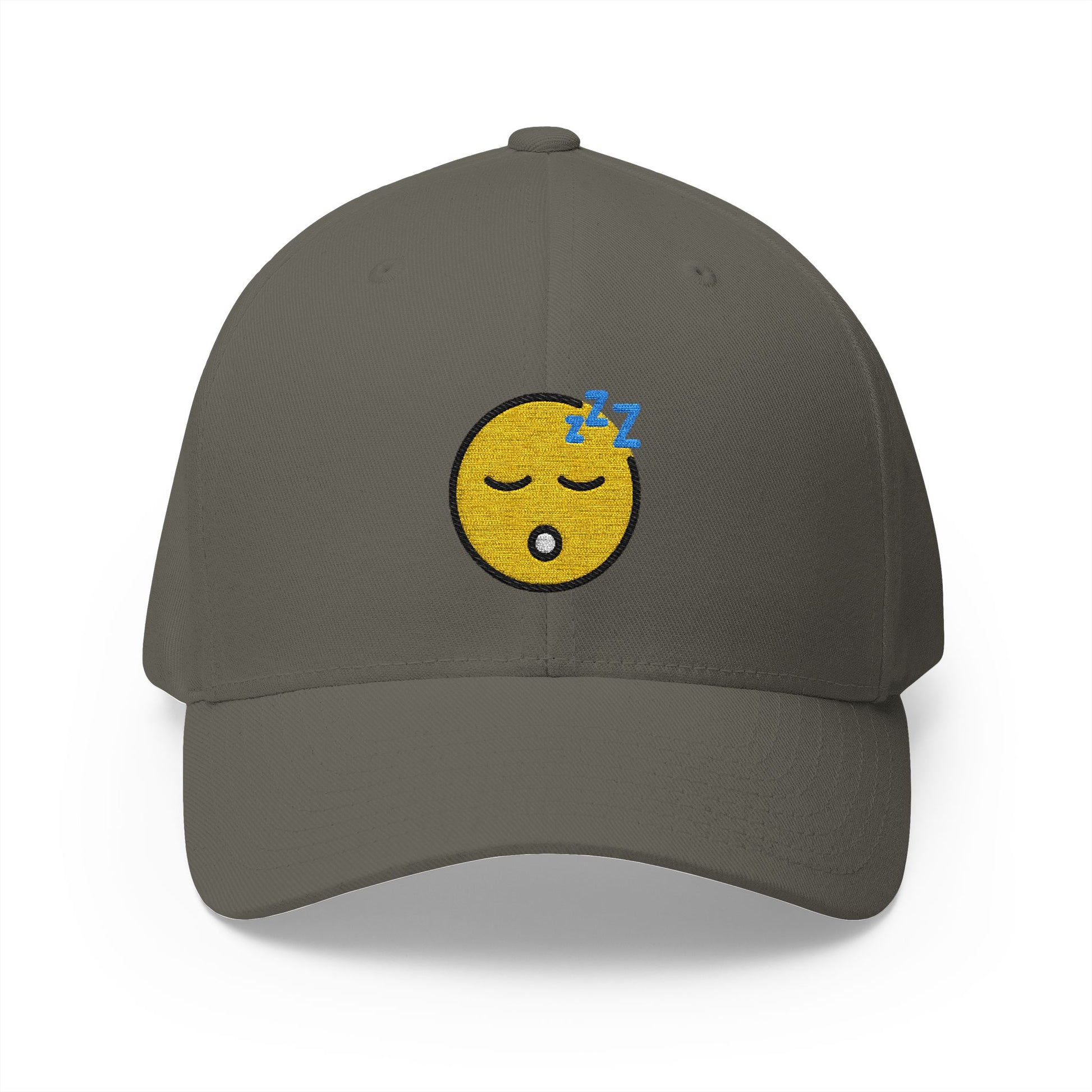 Sleeping Face Emoji Olive Cap – Premium by Capmoji