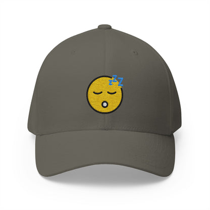 Sleeping Face Emoji Olive Cap – Premium by Capmoji