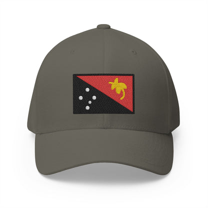 Flag: Papua New Guinea Emoji Olive Cap – Premium by Capmoji