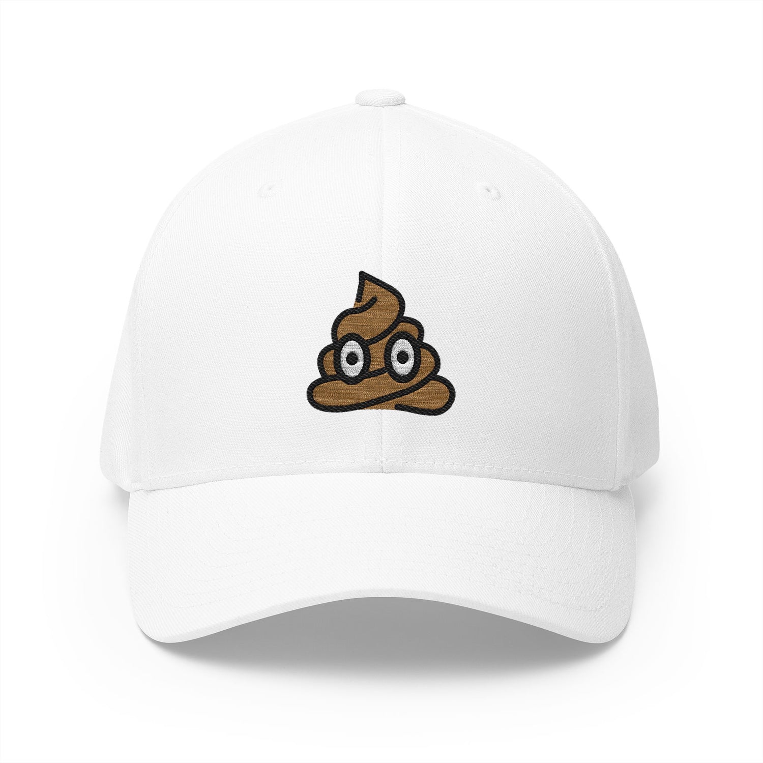 Pile Of Poo Emoji White Cap – Premium by Capmoji