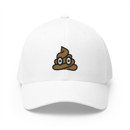 Pile Of Poo Emoji White Cap – Premium by Capmoji