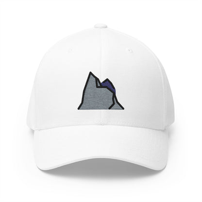 Mountain Emoji White Cap – Premium by Capmoji