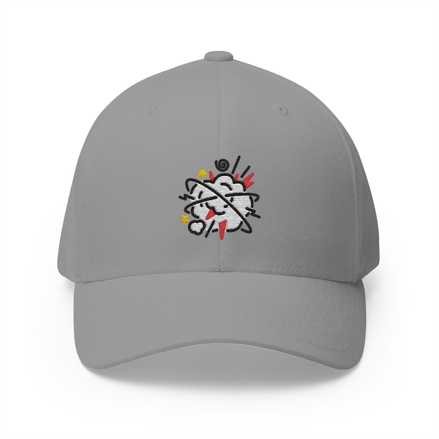 Fight Cloud Emoji Grey Cap – Premium by Capmoji