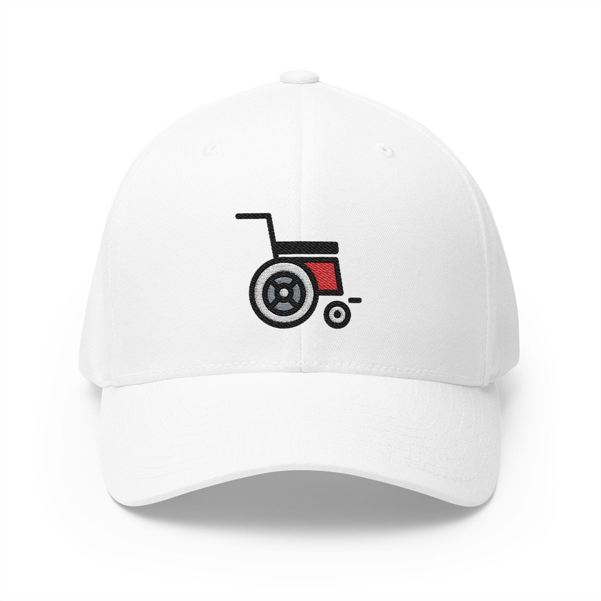 Wheel Chair Emoji White Cap – Premium by Capmoji