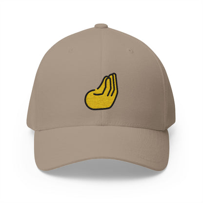 Pinched Fingers Emoji Khaki Cap – Premium by Capmoji
