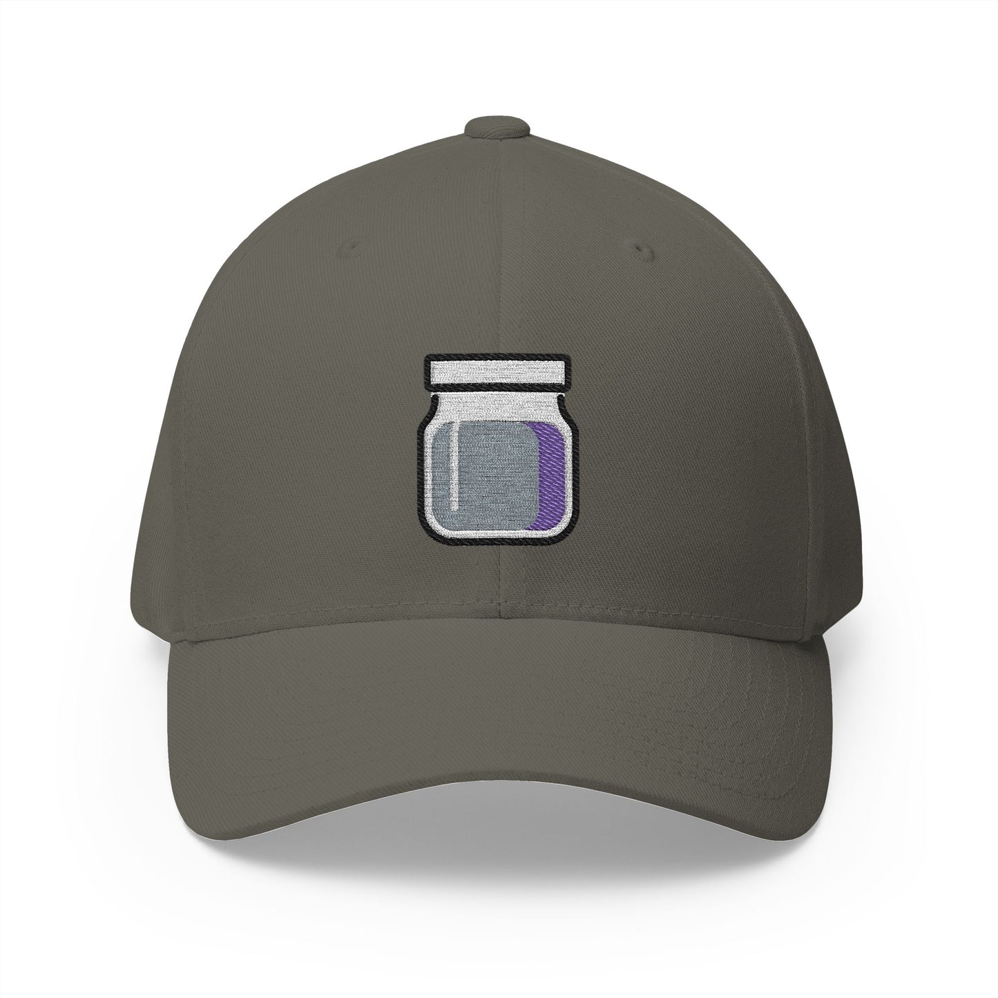 Jar With Purple Content Emoji Olive Cap – Premium by Capmoji