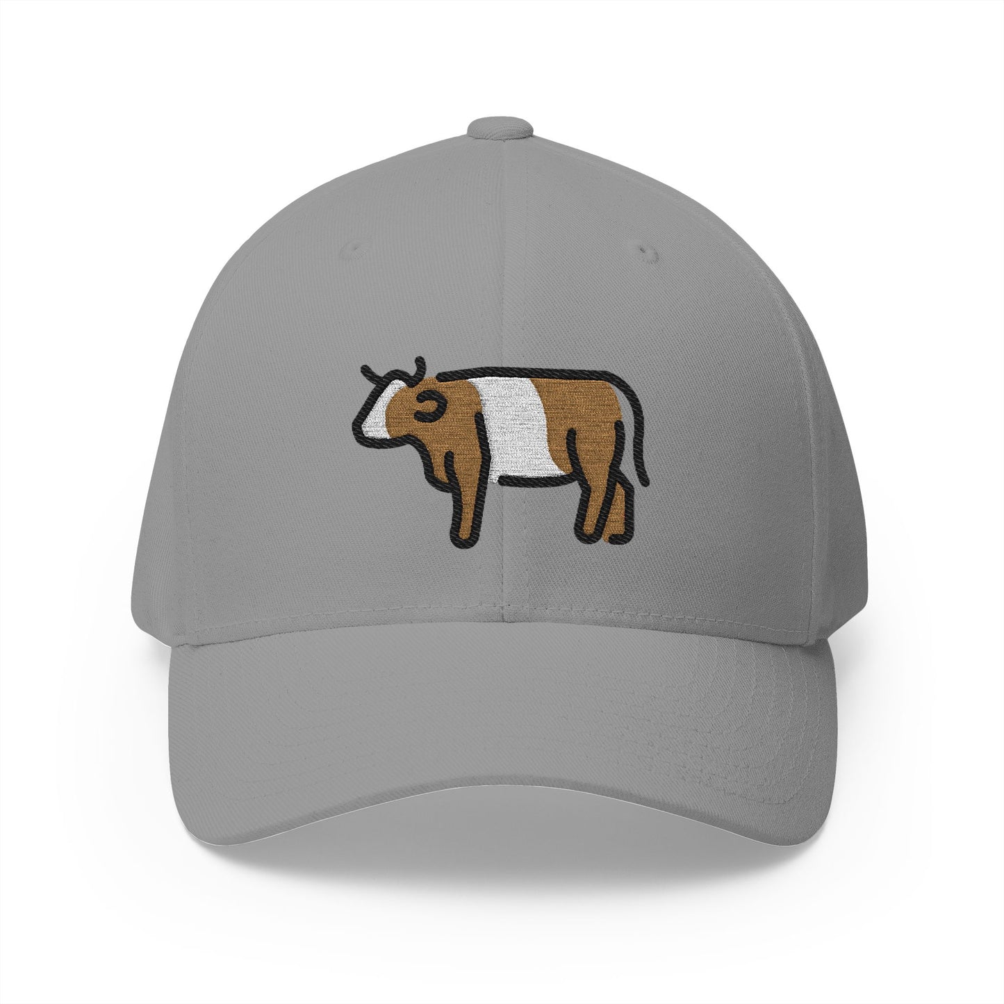 Cow Emoji Grey Cap – Premium by Capmoji