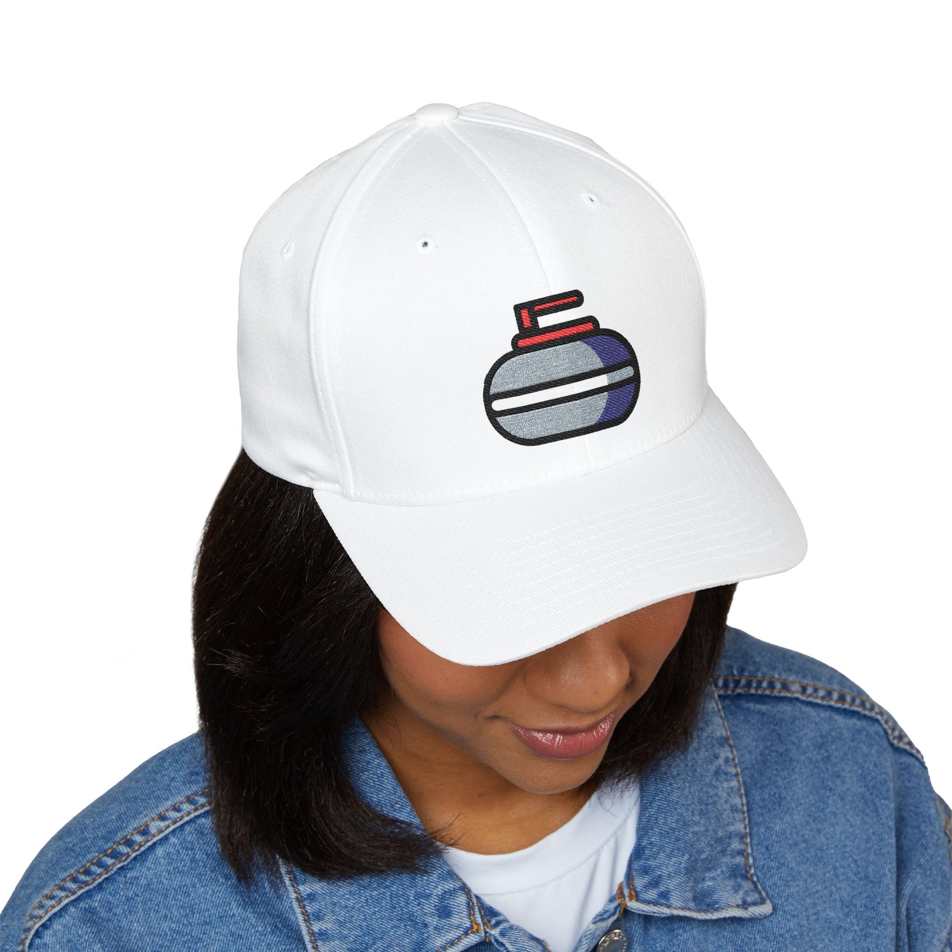 Curling Stone Emoji Cap – Premium by Capmoji