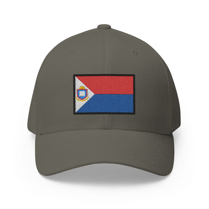 Flag: Sint Maarten Emoji Olive Cap – Premium by Capmoji