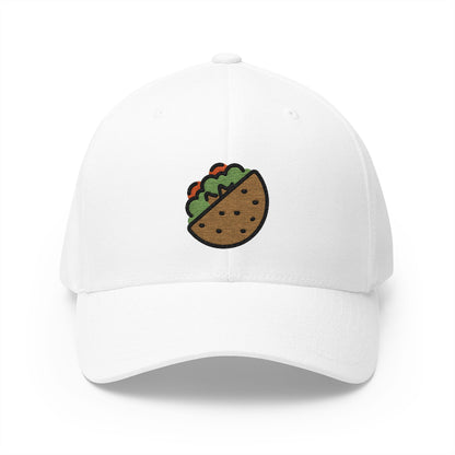 Stuffed Flatbread Emoji White Cap – Premium by Capmoji