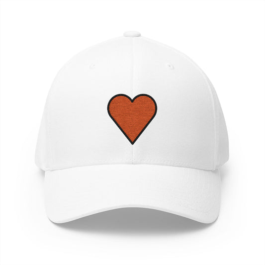 Heart Suit Emoji White Cap – Premium by Capmoji