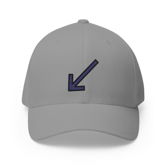 Down-Left Arrow Emoji Grey Cap – Premium by Capmoji