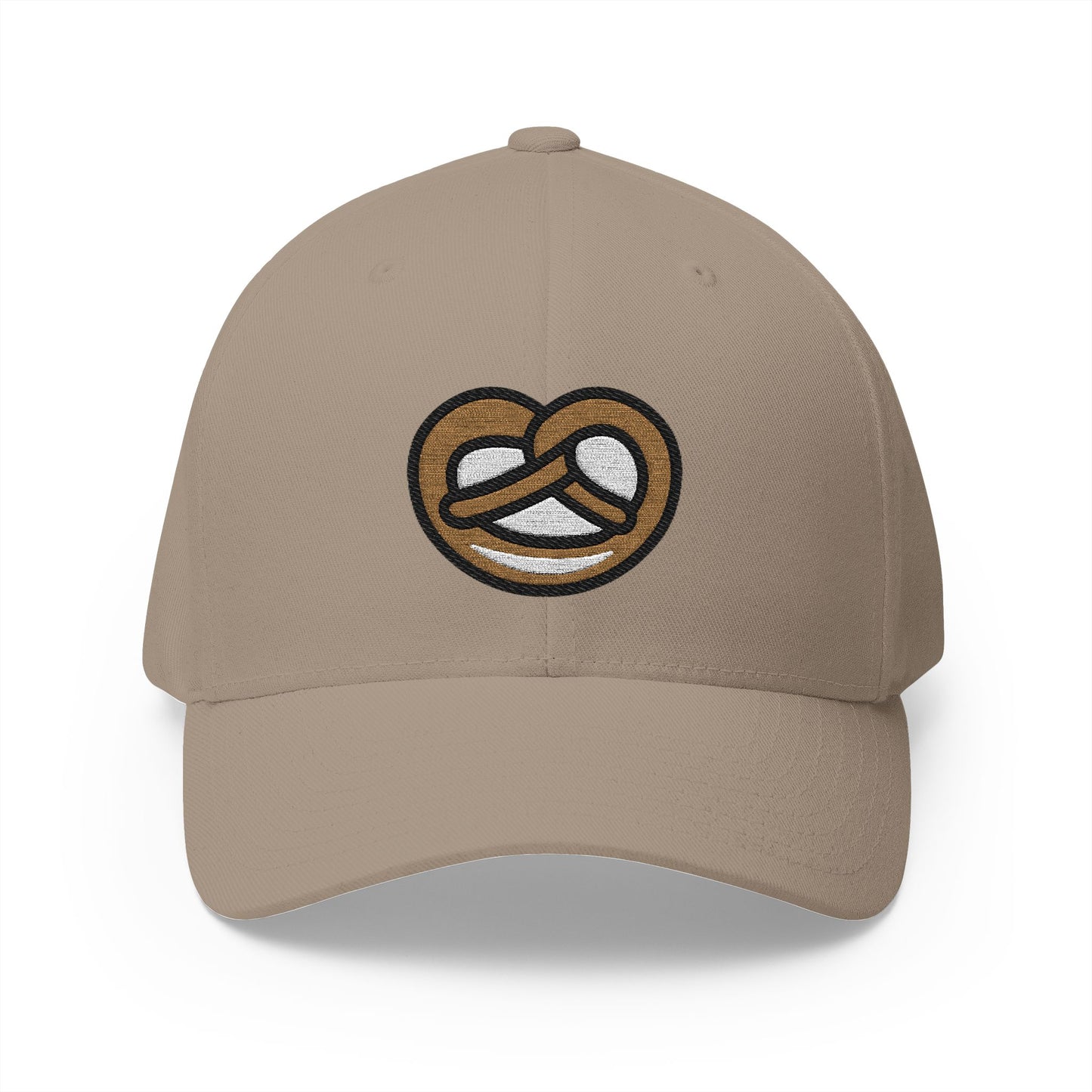 Pretzel Emoji Khaki Cap – Premium by Capmoji