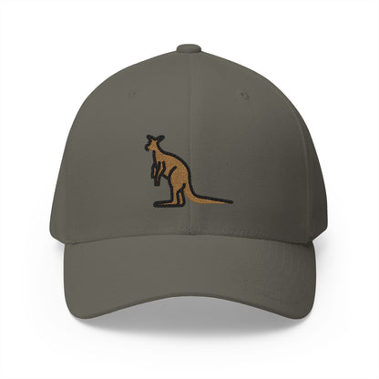 Kangaroo Emoji Olive Cap – Premium by Capmoji