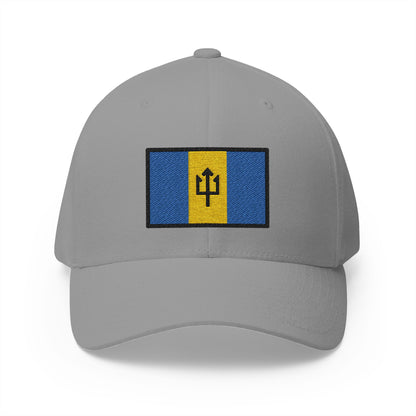 Flag: Barbados Emoji Grey Cap – Premium by Capmoji