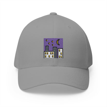 Night With Stars Emoji Grey Cap – Premium by Capmoji