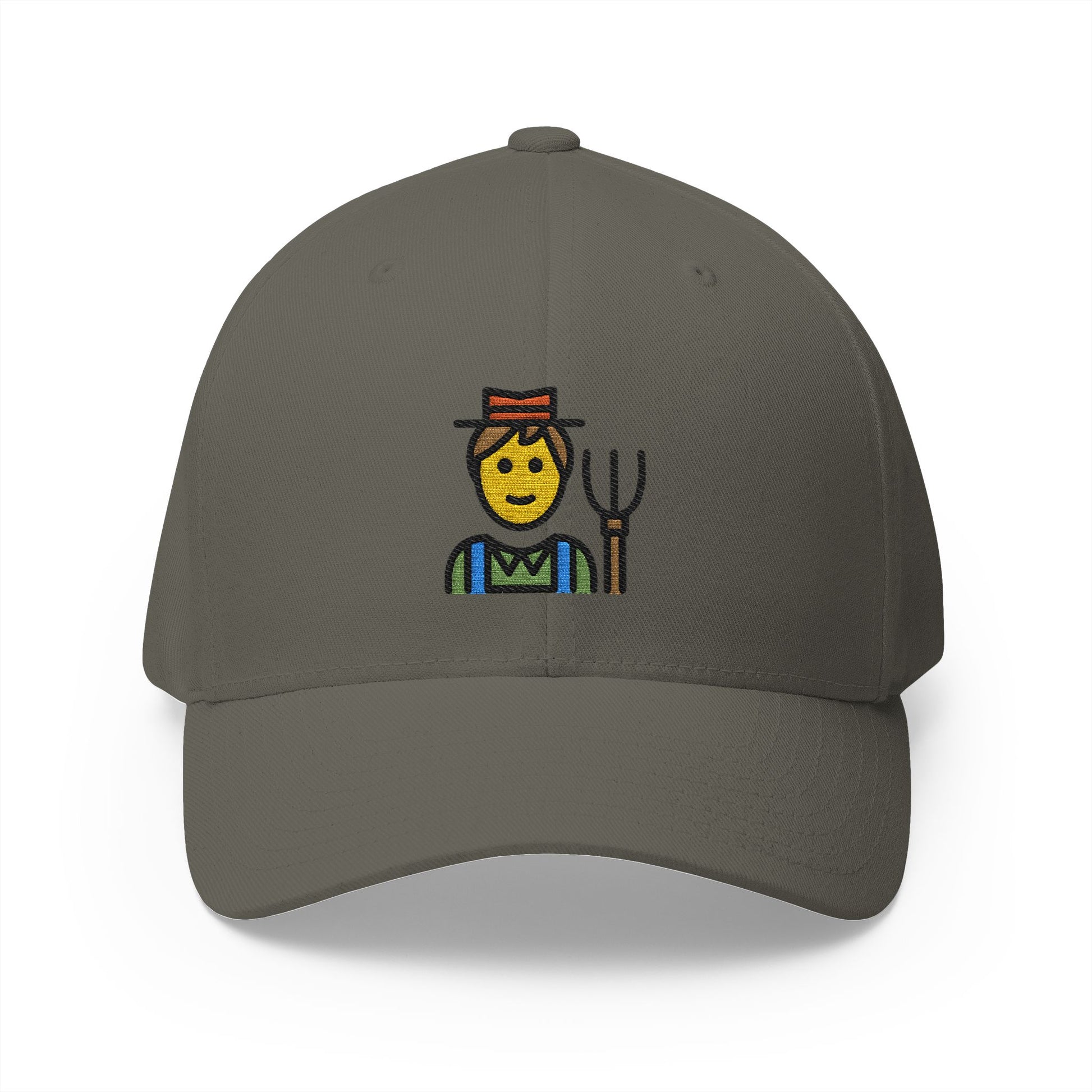 Man Farmer Emoji Olive Cap – Premium by Capmoji