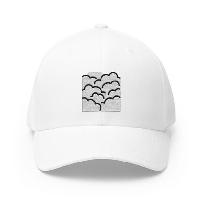 Fog Emoji White Cap – Premium by Capmoji