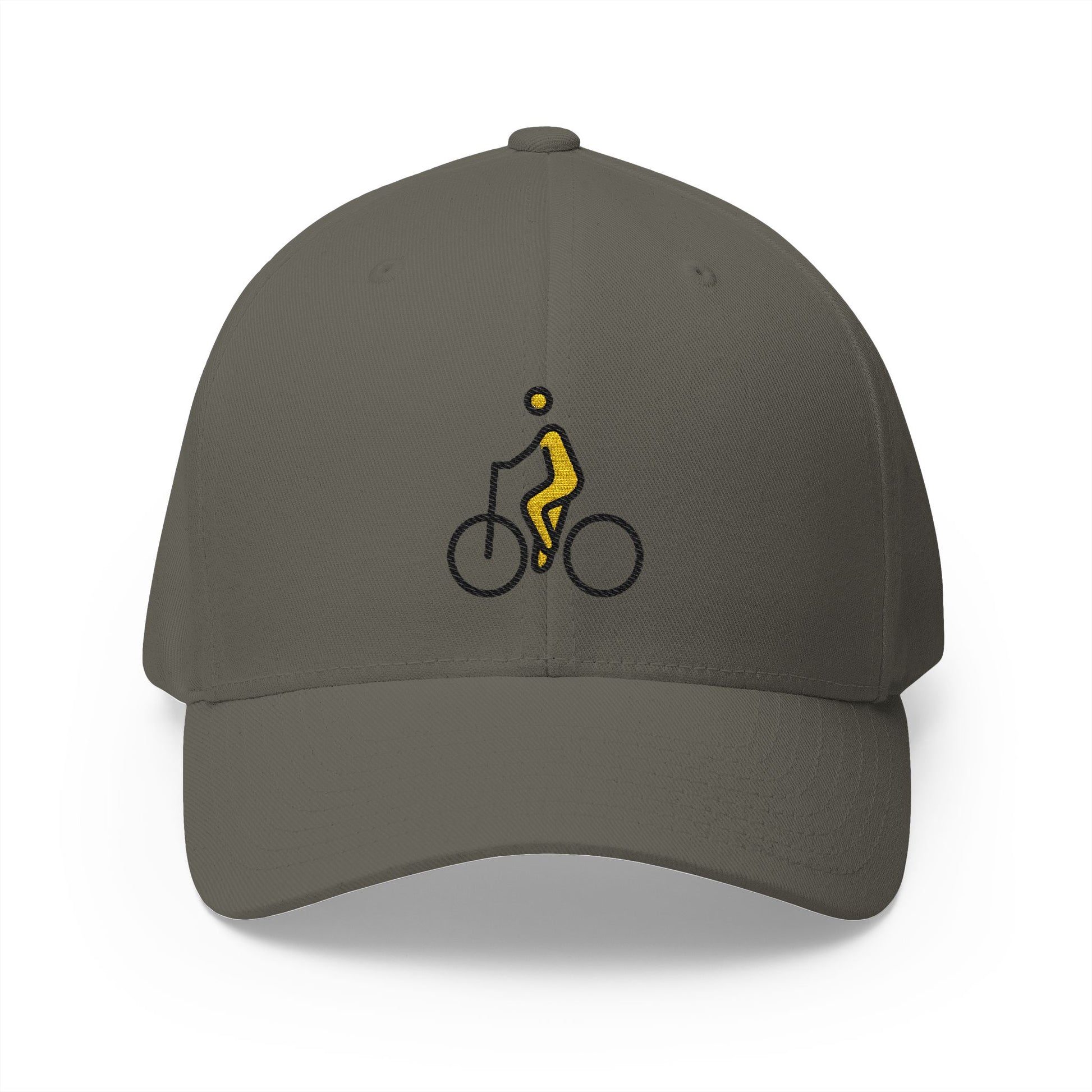 Person Biking Emoji Olive Cap – Premium by Capmoji