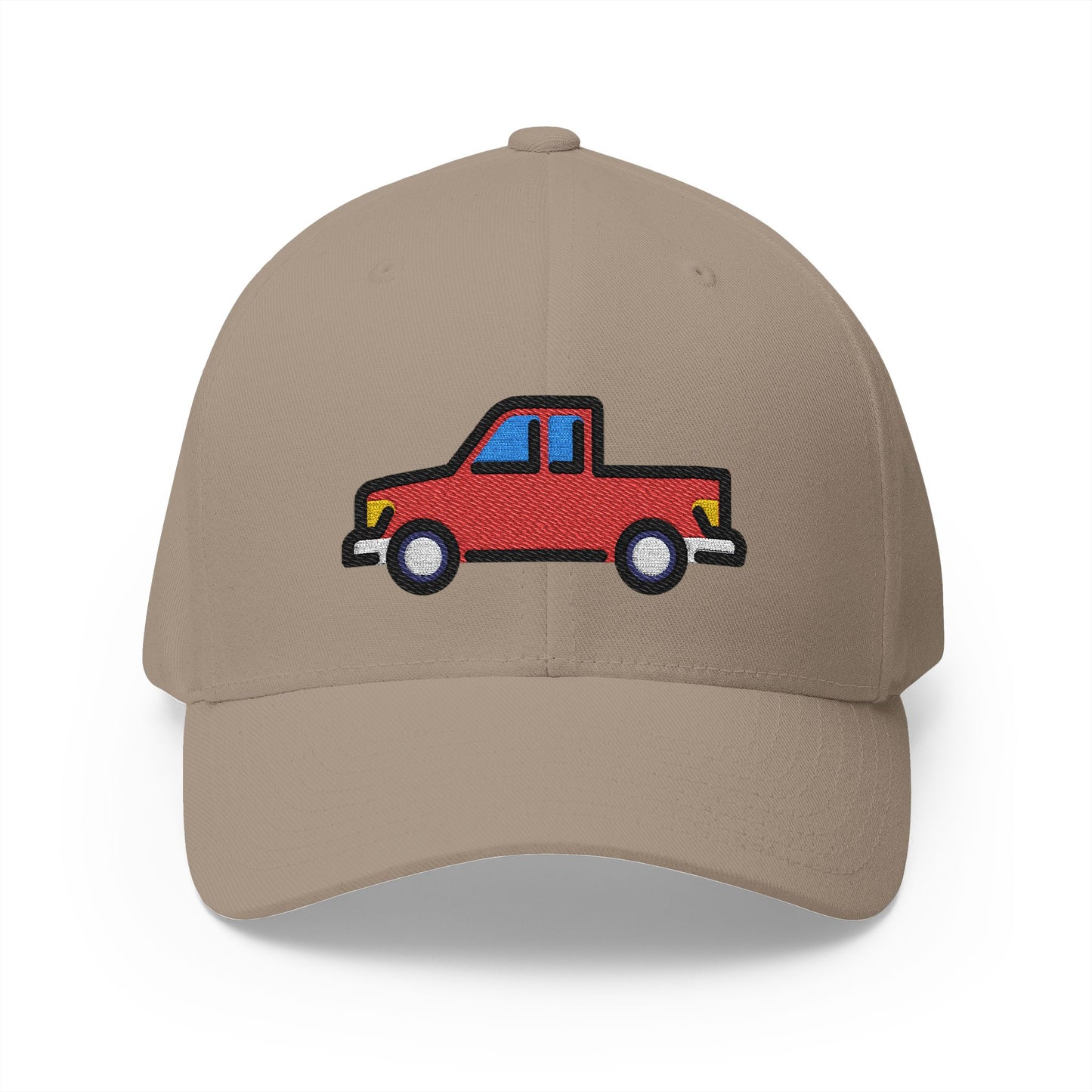 Pickup Truck Emoji Khaki Cap – Premium by Capmoji