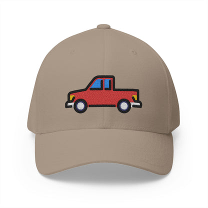Pickup Truck Emoji Khaki Cap – Premium by Capmoji