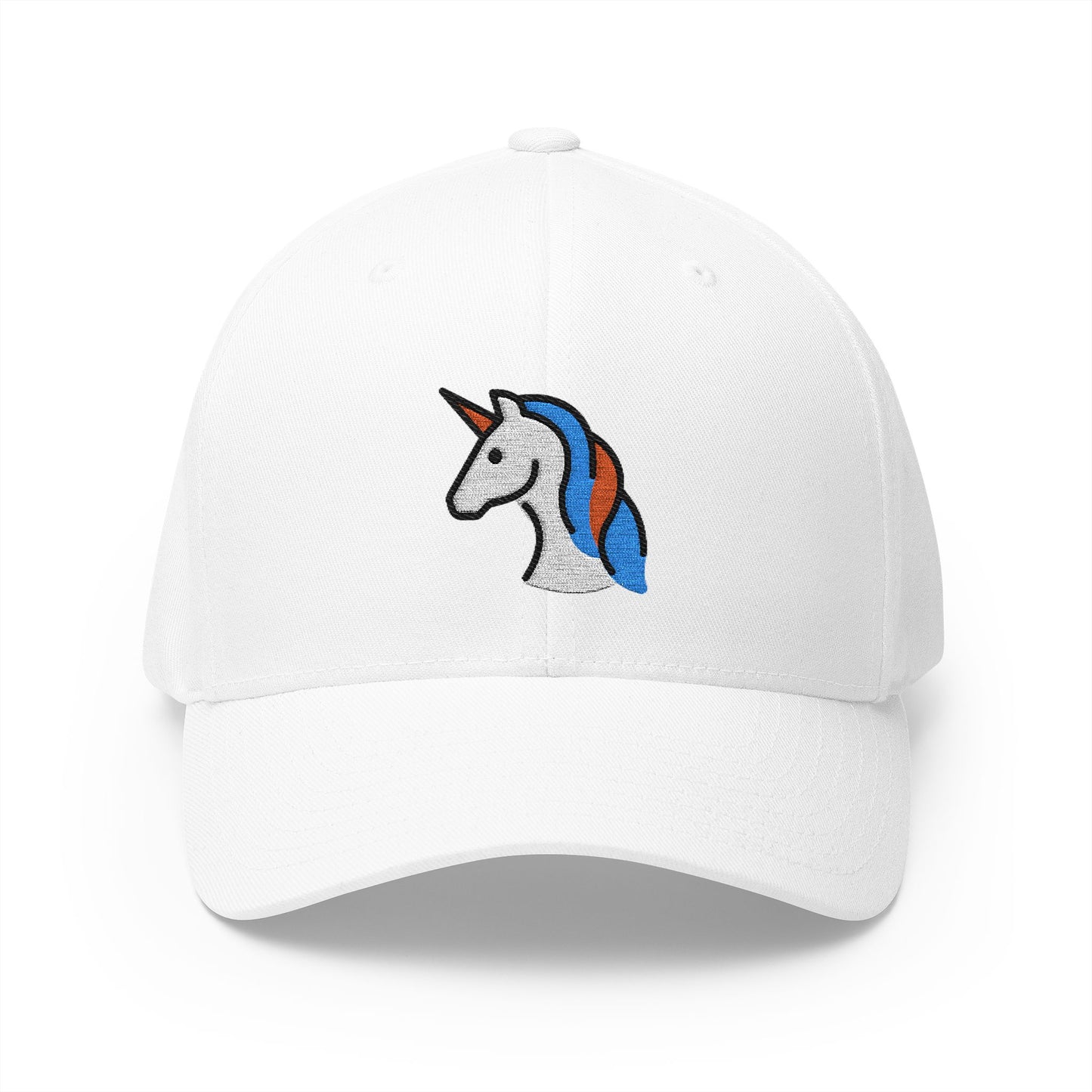 Unicorn Emoji White Cap – Premium by Capmoji