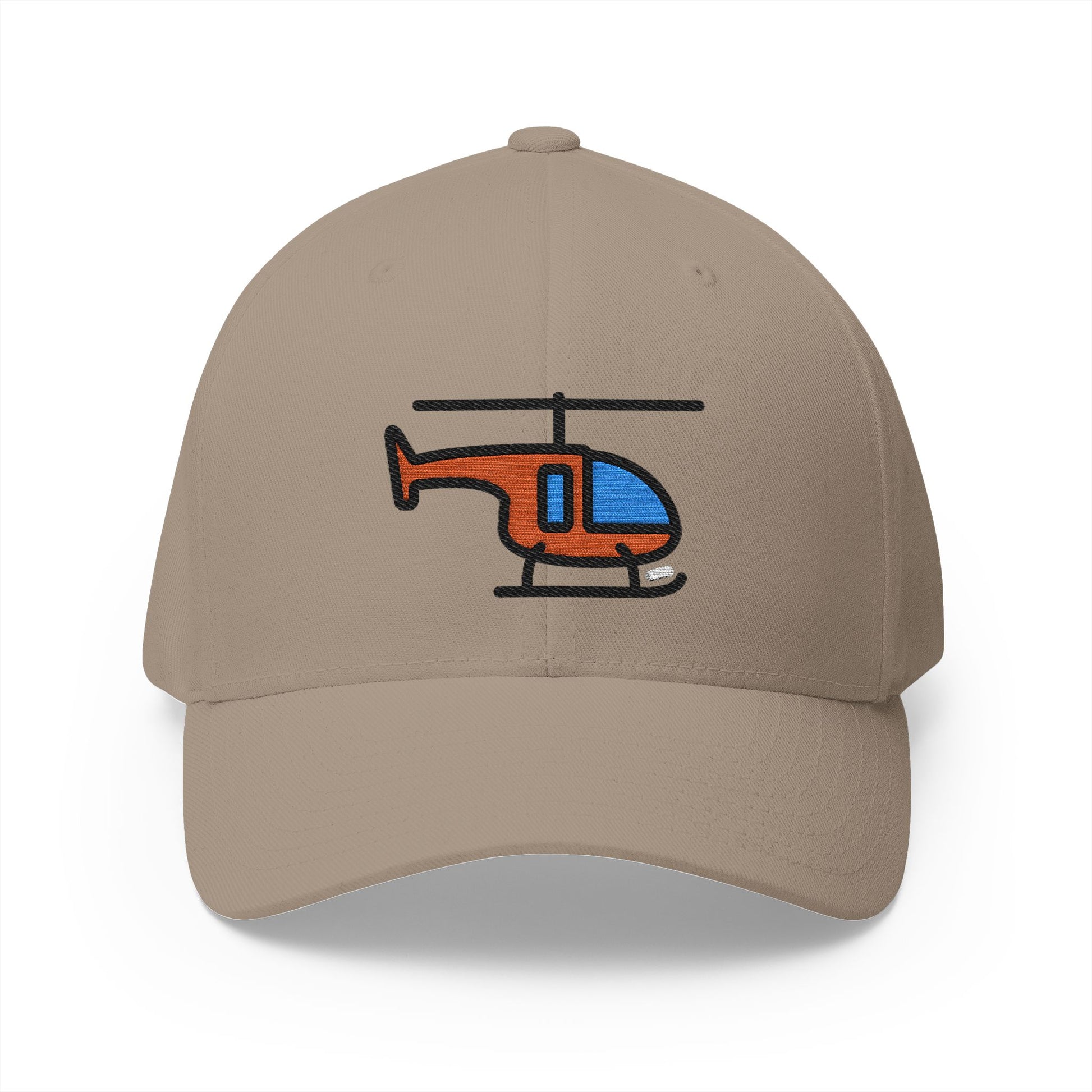 Helicopter Emoji Khaki Cap – Premium by Capmoji