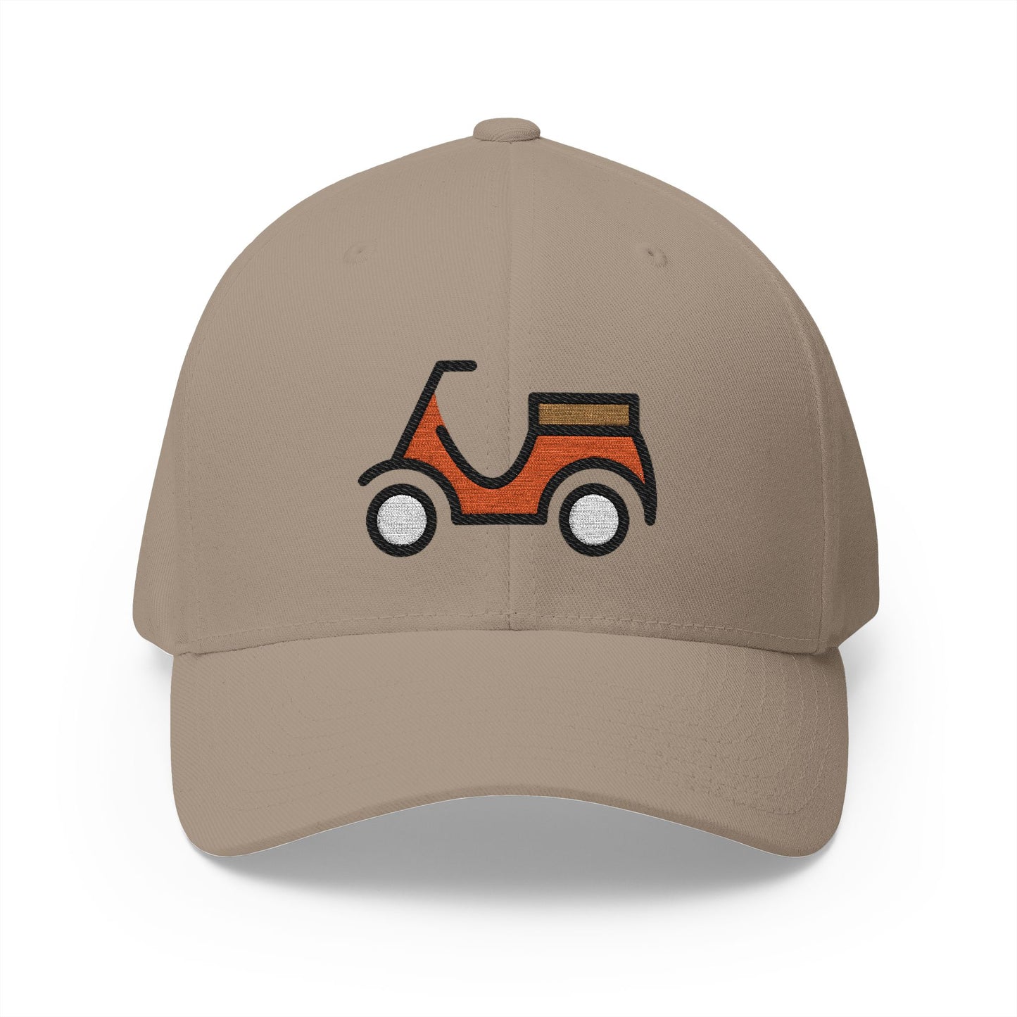Motor Scooter Emoji Khaki Cap – Premium by Capmoji