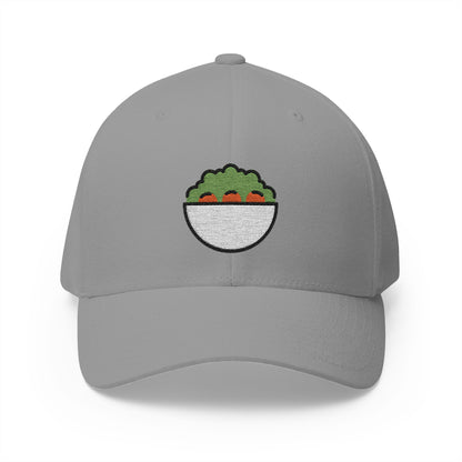 Green Salad Emoji Grey Cap – Premium by Capmoji