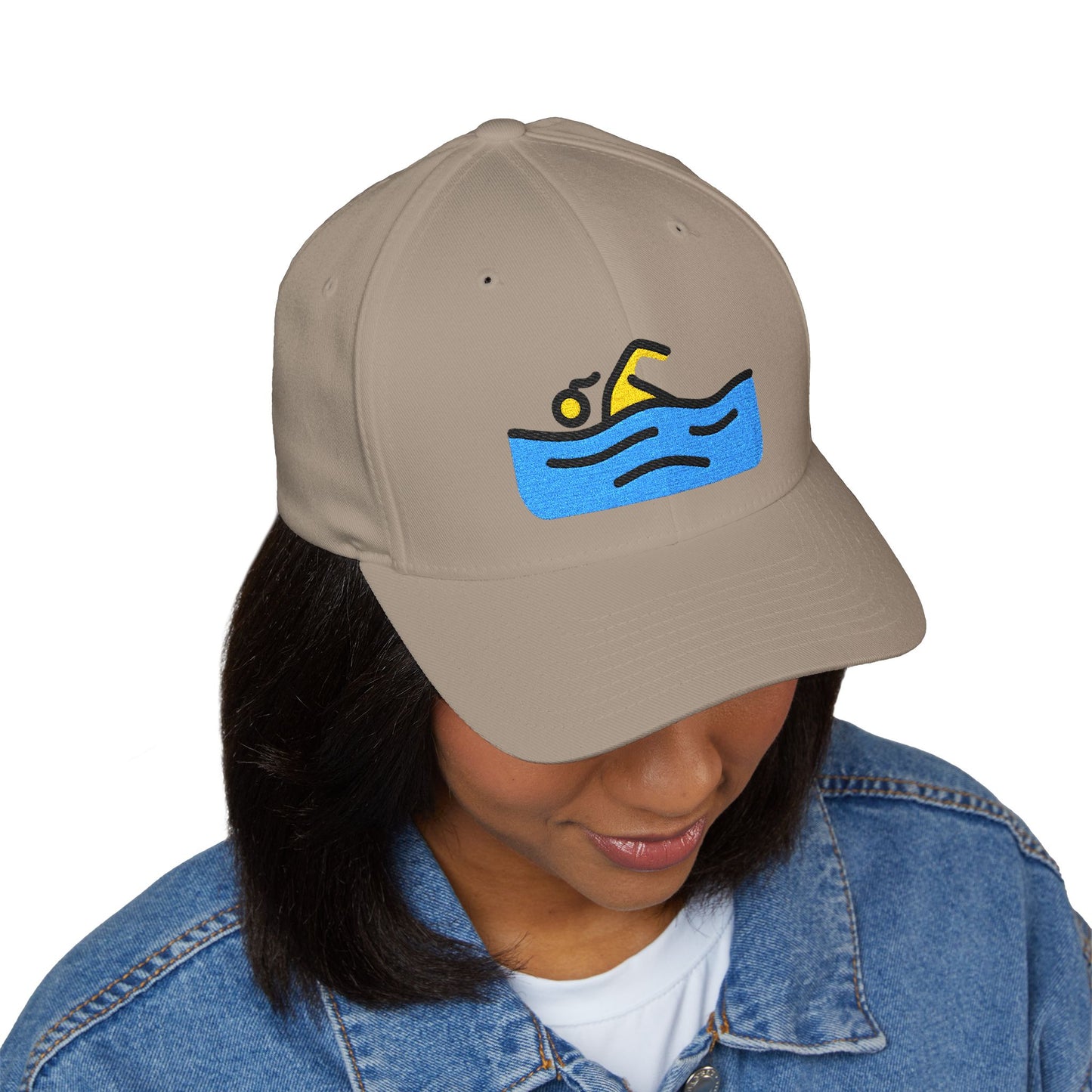 Woman Swimming Emoji Cap – Premium by Capmoji