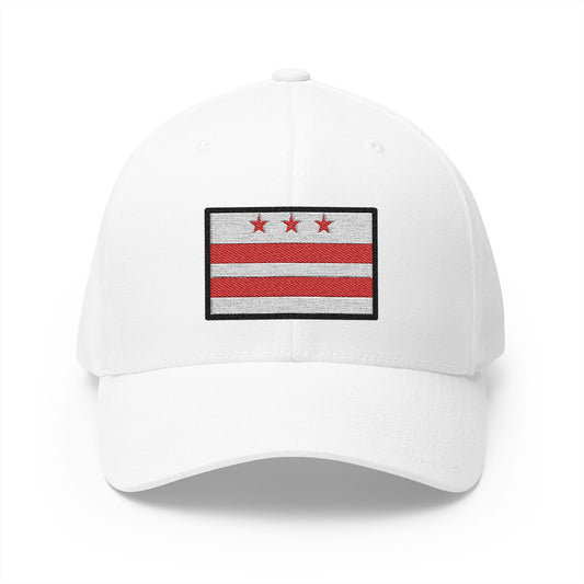 Washington Dc Flag Emoji White Cap – Premium by Capmoji